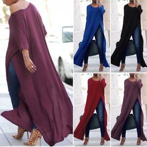 Slit Maxi Shirt
